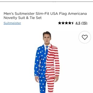 Suitmeister USA Flag Novelty Suit - Red & Blue